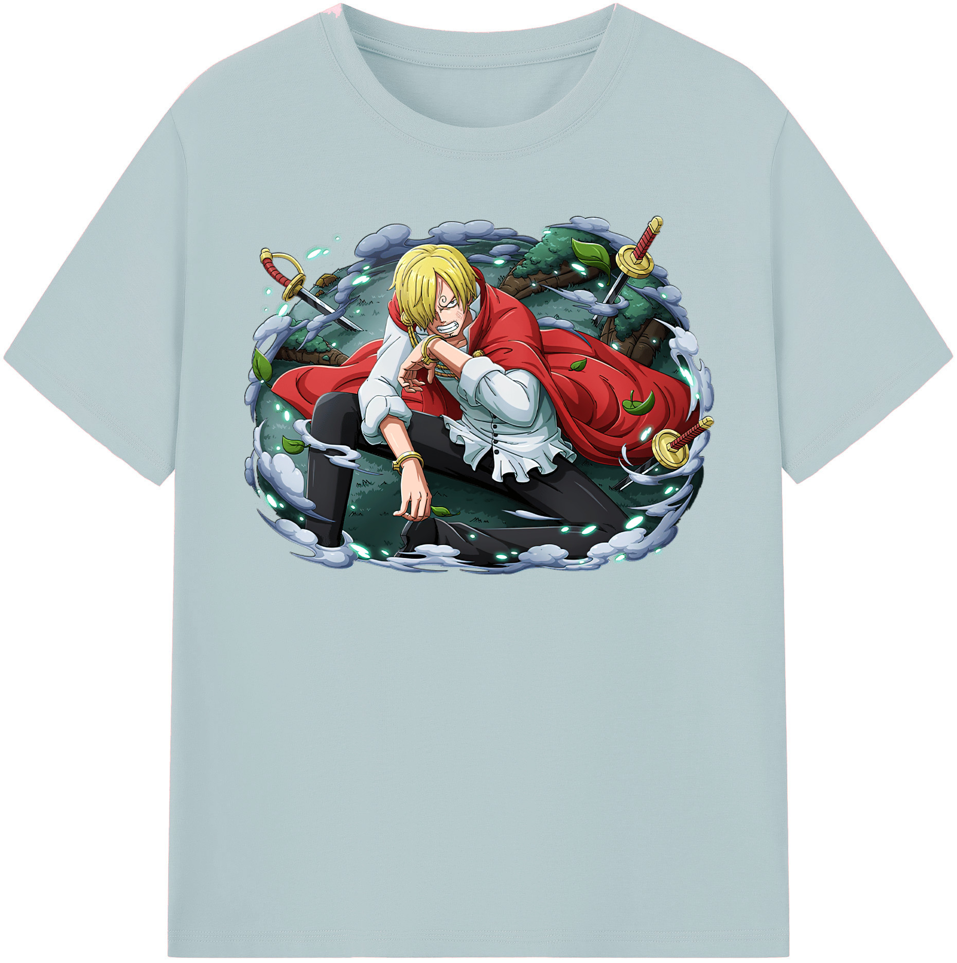 ワンピース サンジ ONE PIECE Sanji 綿100％半袖Tシャツ（フロントプリント）